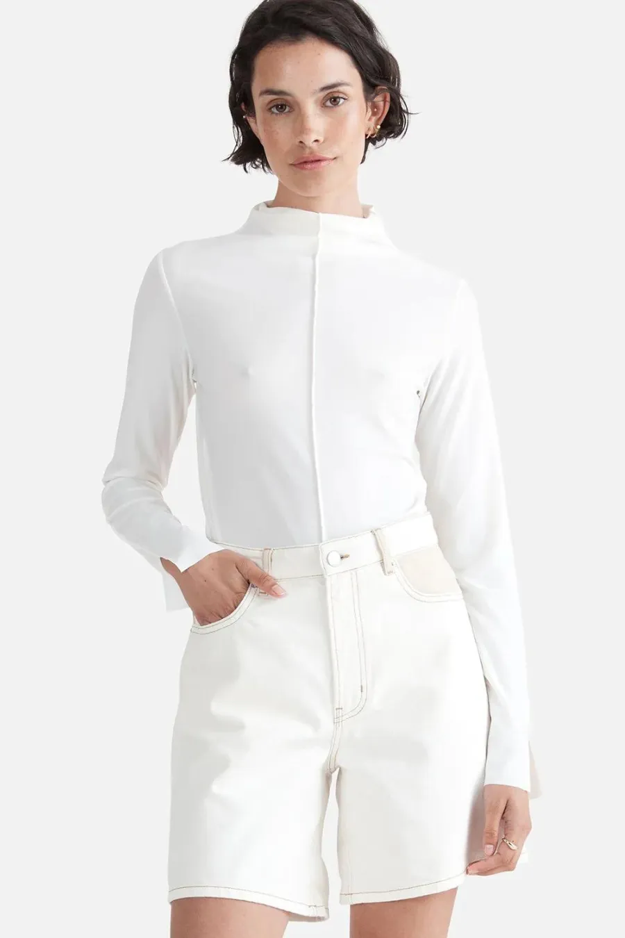 Audrey Mini Short White/Stone
