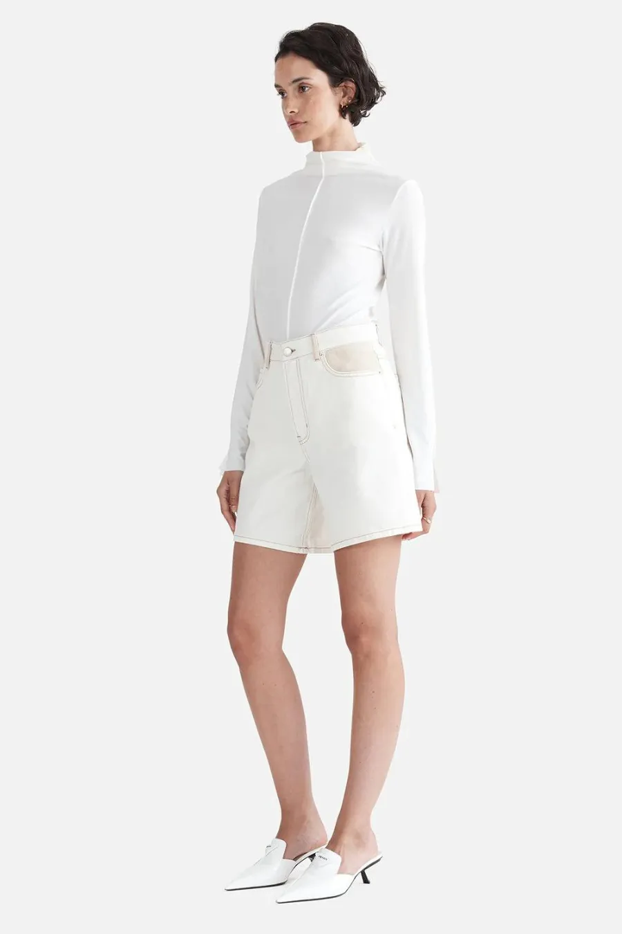 Audrey Mini Short White/Stone