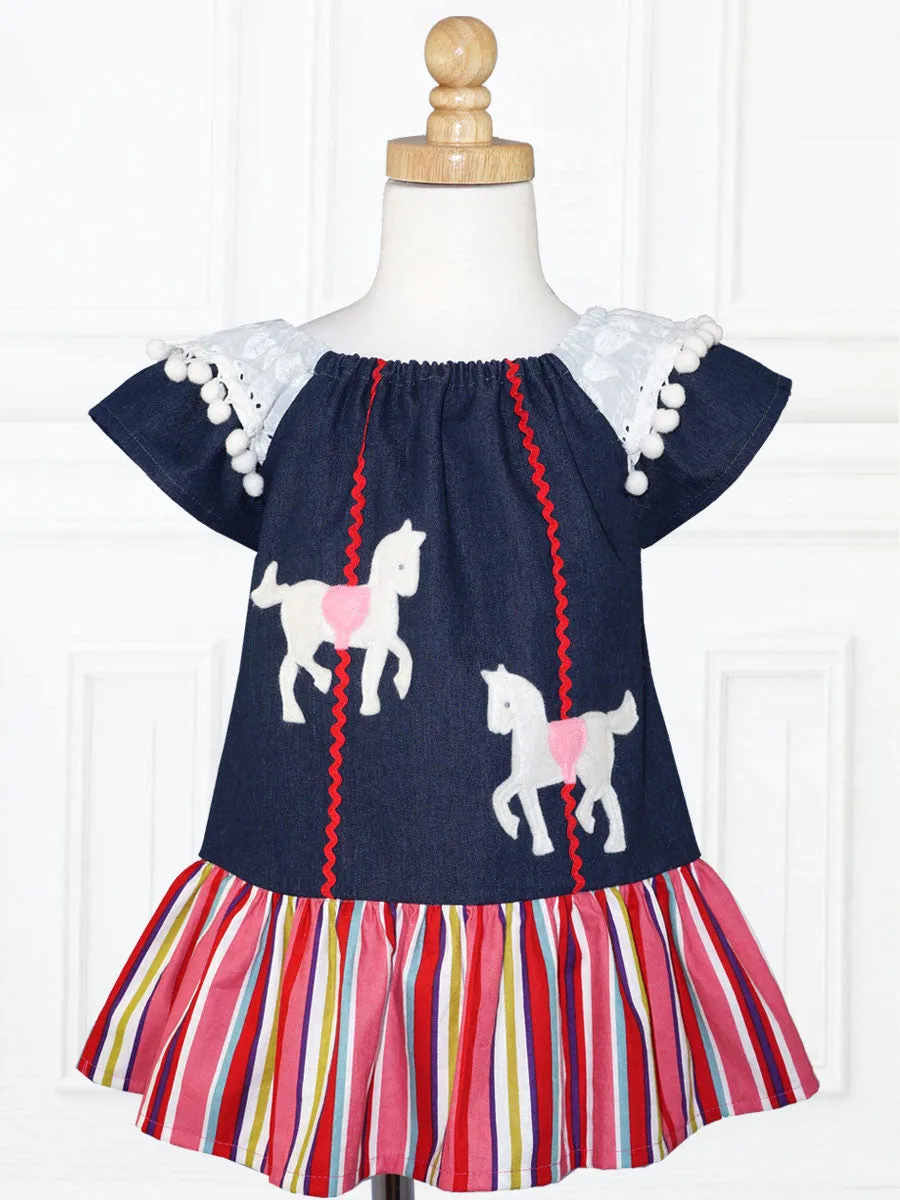 CAROUSEL - Easy Girls Peasant Dress Pattern