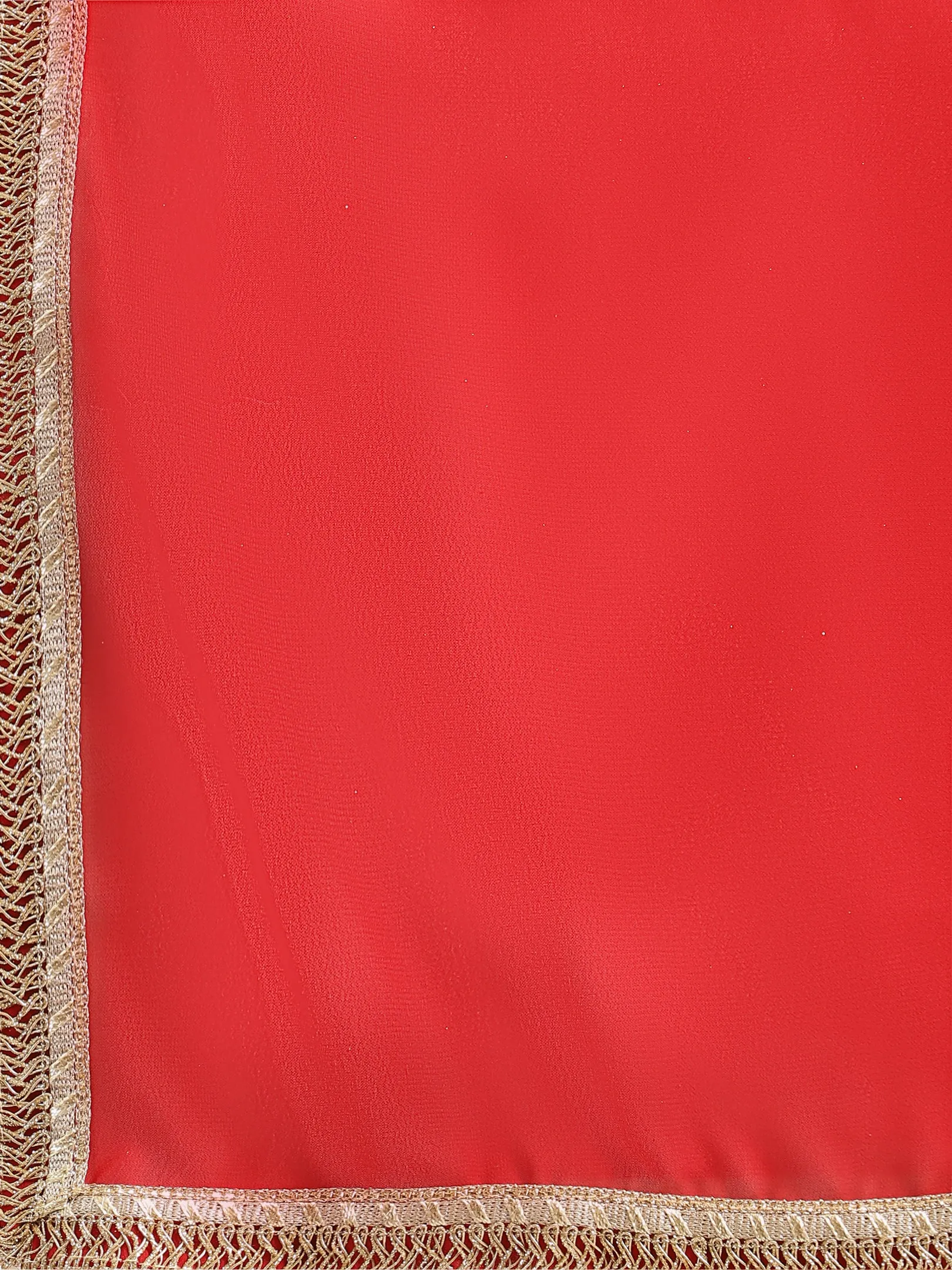 Embellished Red Georgette Palazzo Suit Set