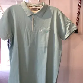 Ethnic Blue Pocketed Polo Robins Egg Blue 6342C