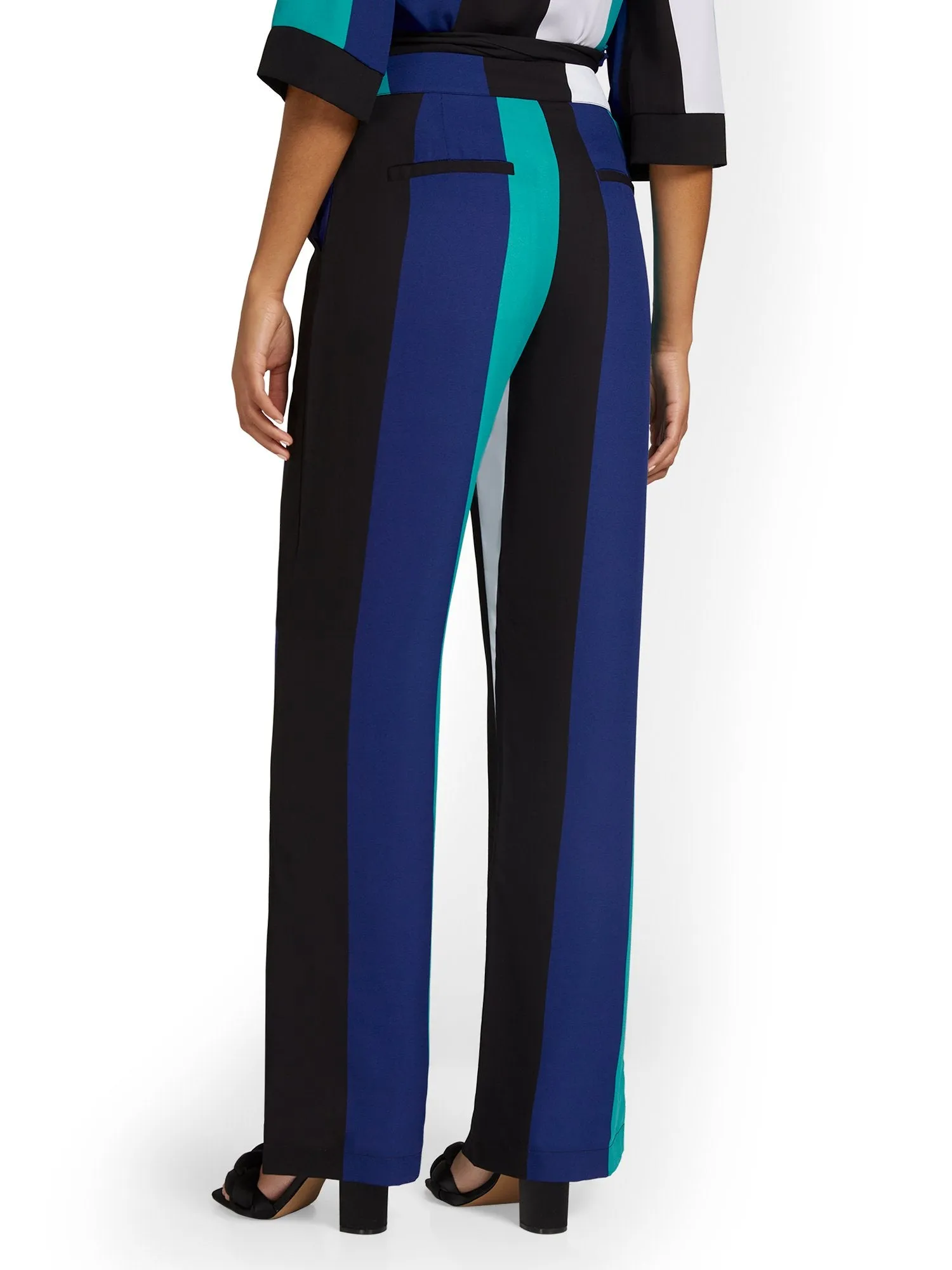 High-Waisted Striped Palazzo Pant