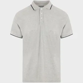 Men`s Tipped Collar Polo Grey