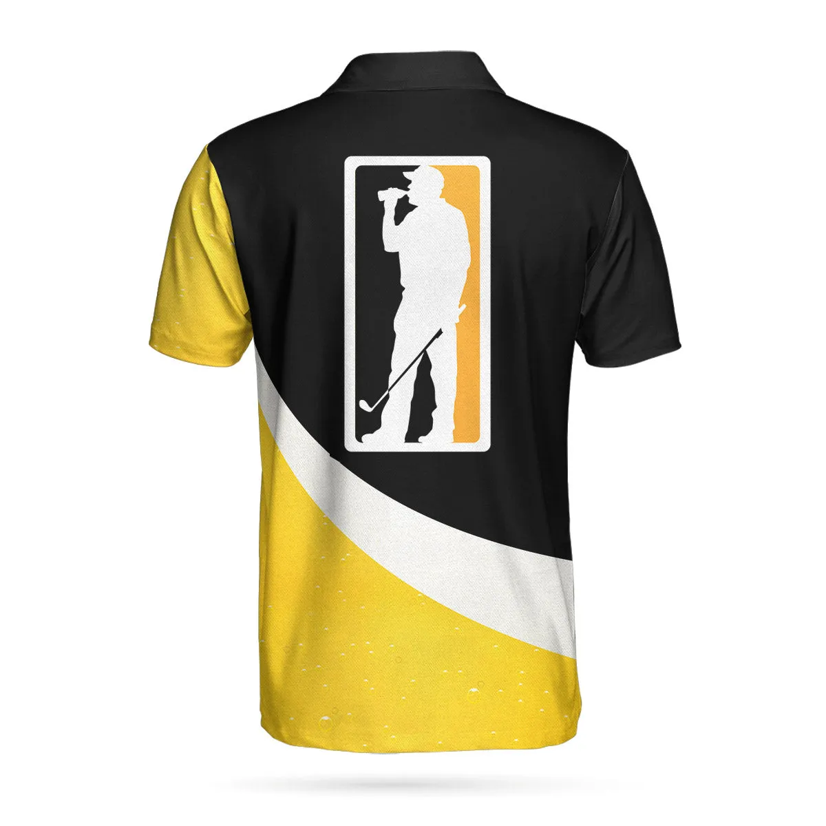 My Golf Secret Beer Short Sleeve Polo Shirt, Black And Yellow Polo Shirt, Golf Shirt For Beer Lovers Coolspod