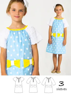 POPPY - Girls Peasant Dress Patterns - Short/Long Sleeve