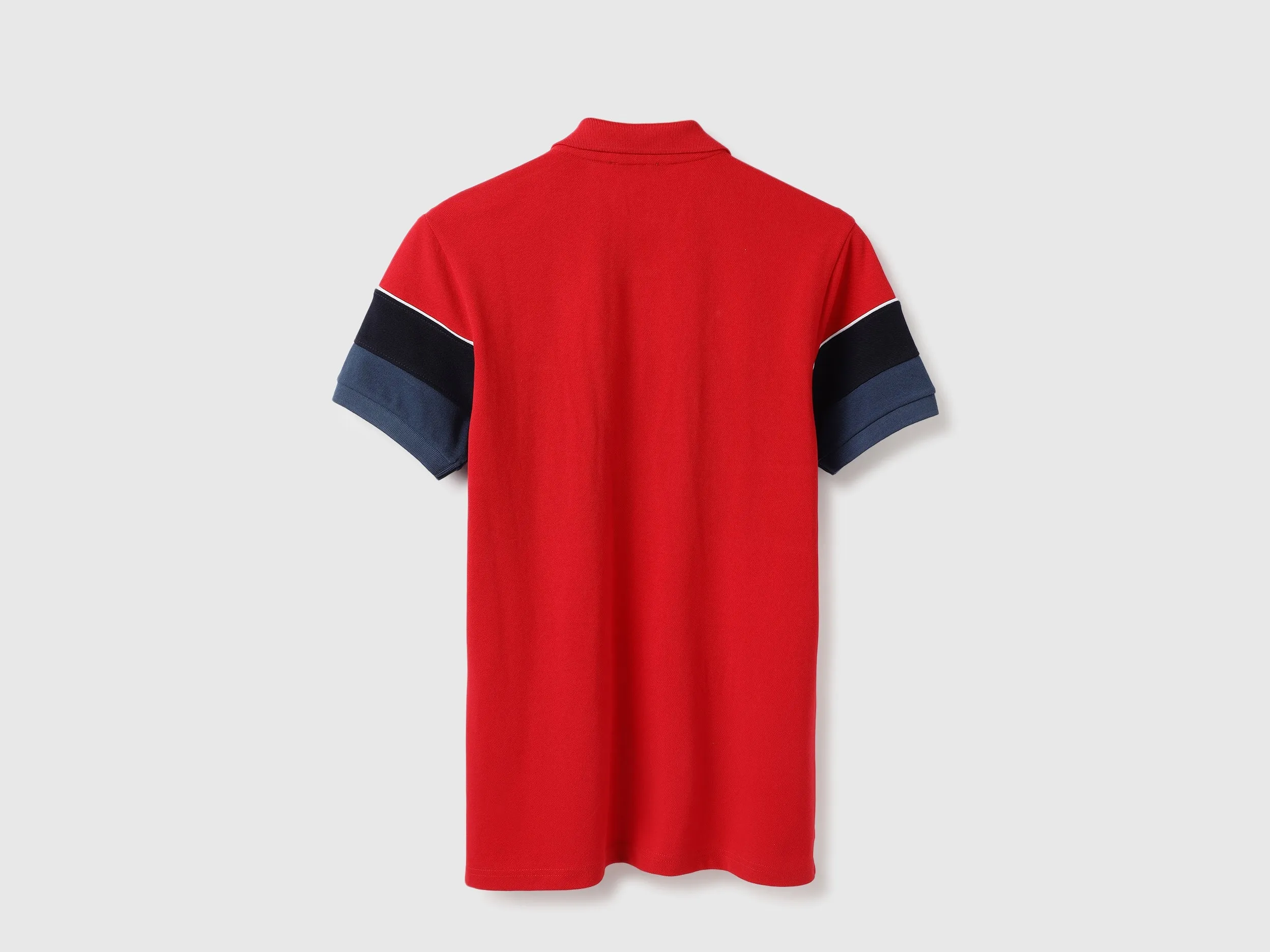 Regular Fit Polo Neck Colorblock Tshirt