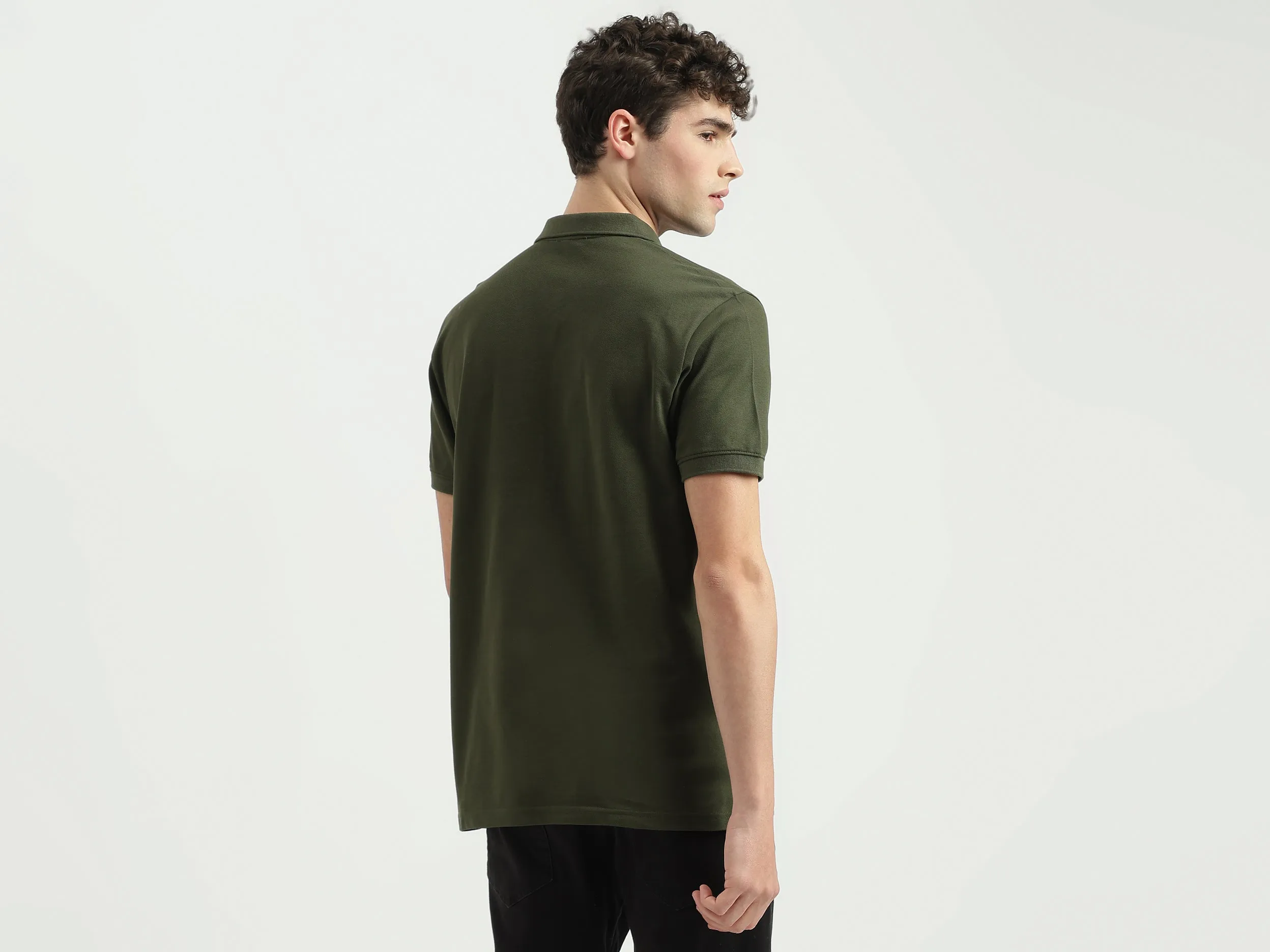 Regular Fit Polo Neck Embroidered T-Shirt