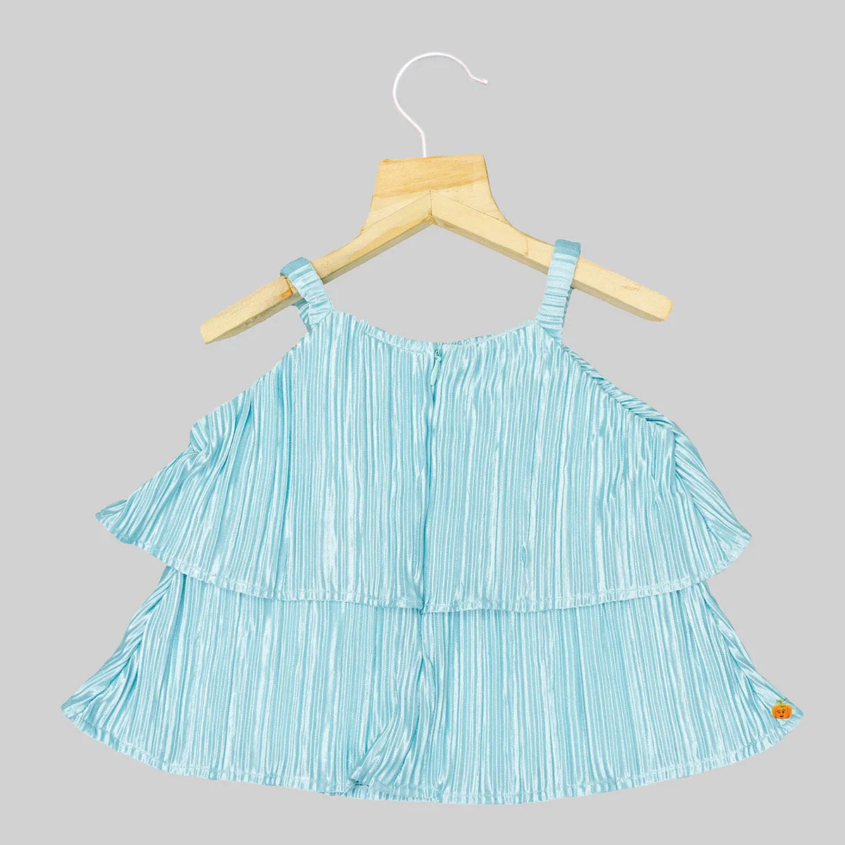 Sea Green & Onion Striped Girls Palazzo Suit