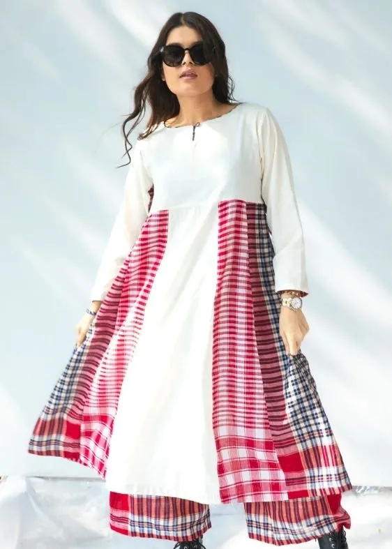 Side Panelled Dress   Palazzo set ( 2 pieces )