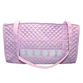 Smocked Pink Bunny Duffle Bag