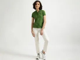 Solid Green Polo T-Shirt