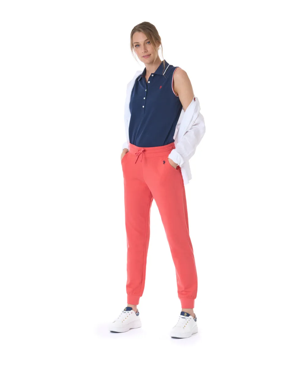 US POLO WOMEN COTTON PIQUET SLEEVELESS POLO SHIRT